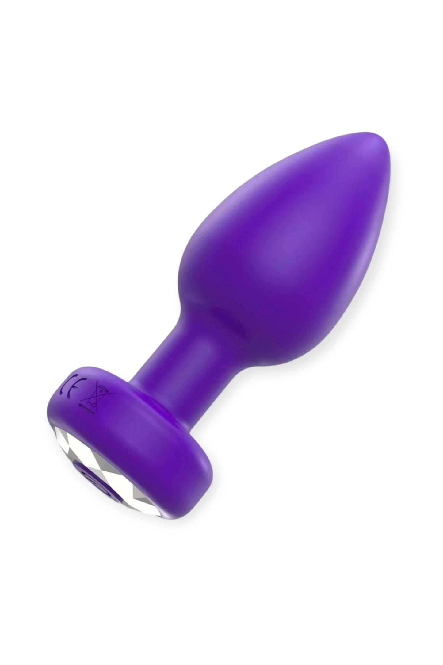 Purple silicone vibrating butt plug