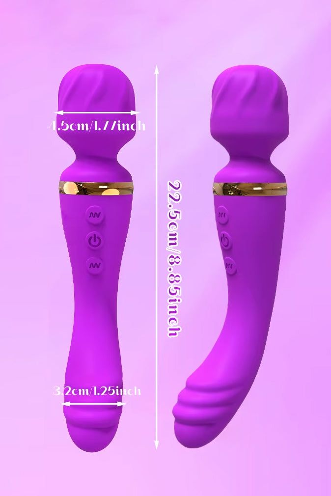 Purple waterproof rechargeable magic wand personal massager