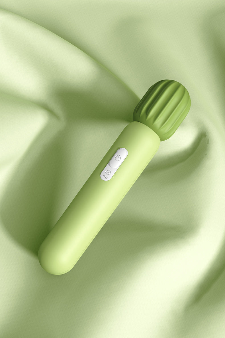 Quiet rechargeable cactus wand vibrator