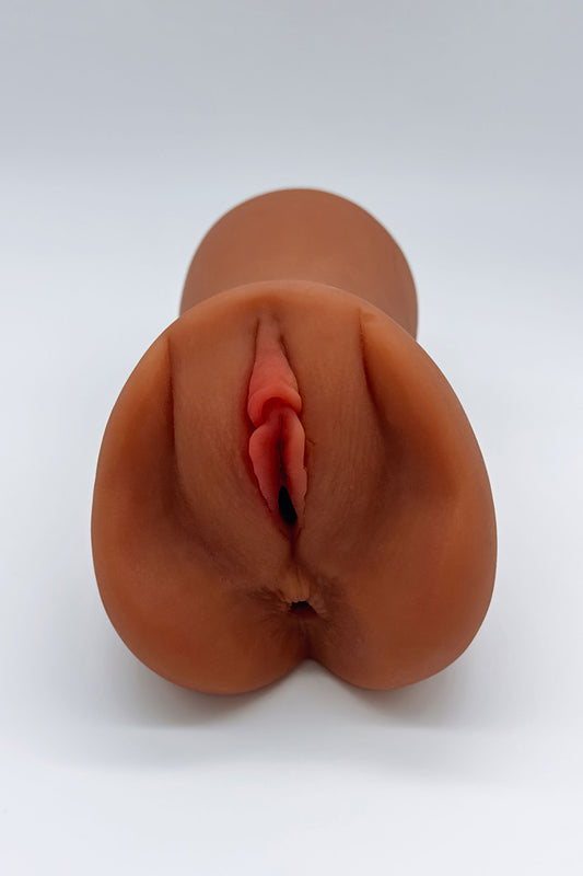 View details of 2 in 1 realistic vagina sex toy for men