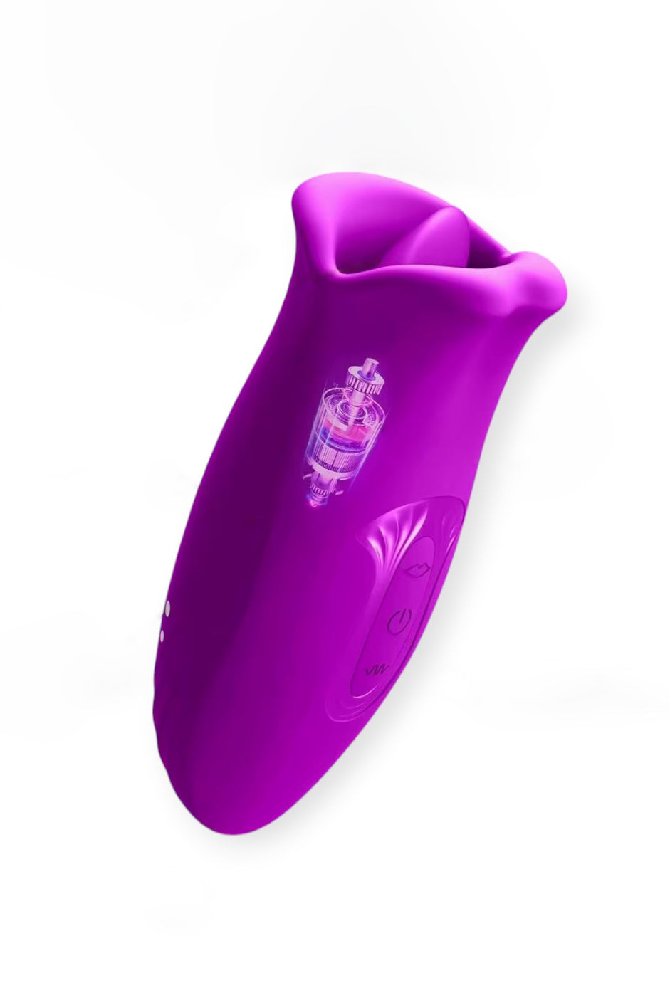 Realistic lip vibrator with moving tongue-inspired action