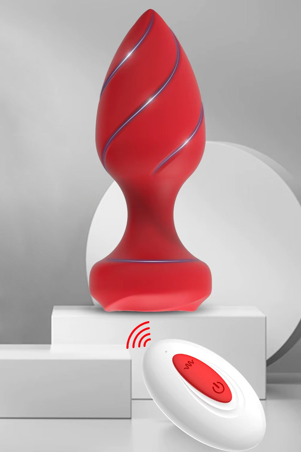 Rechargeable anal plug with wireless remote