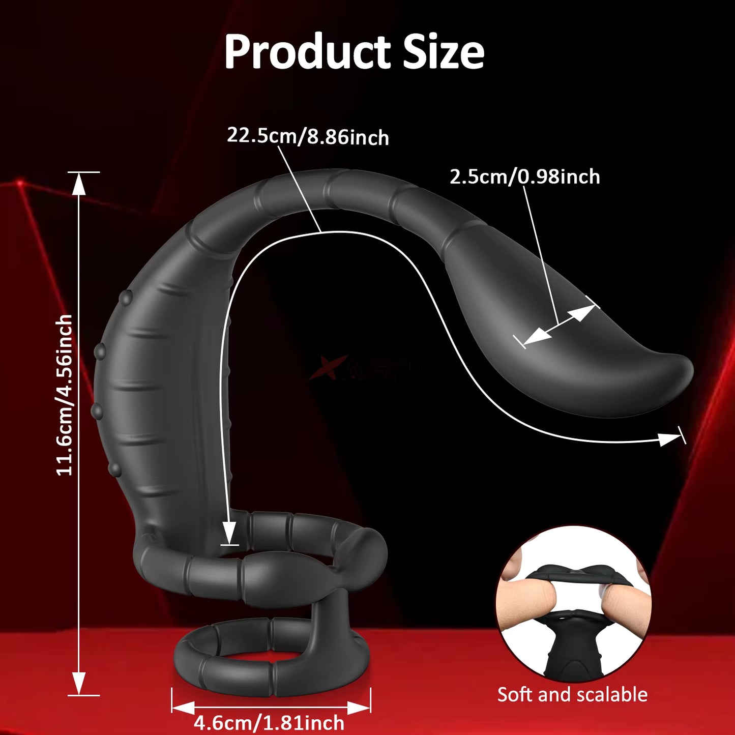 Rechargeable prostate massager with magnetic USB charging