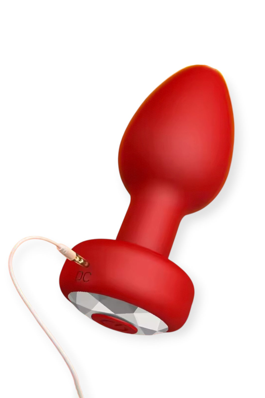 Rechargeable waterproof vibrating red anal butt plug