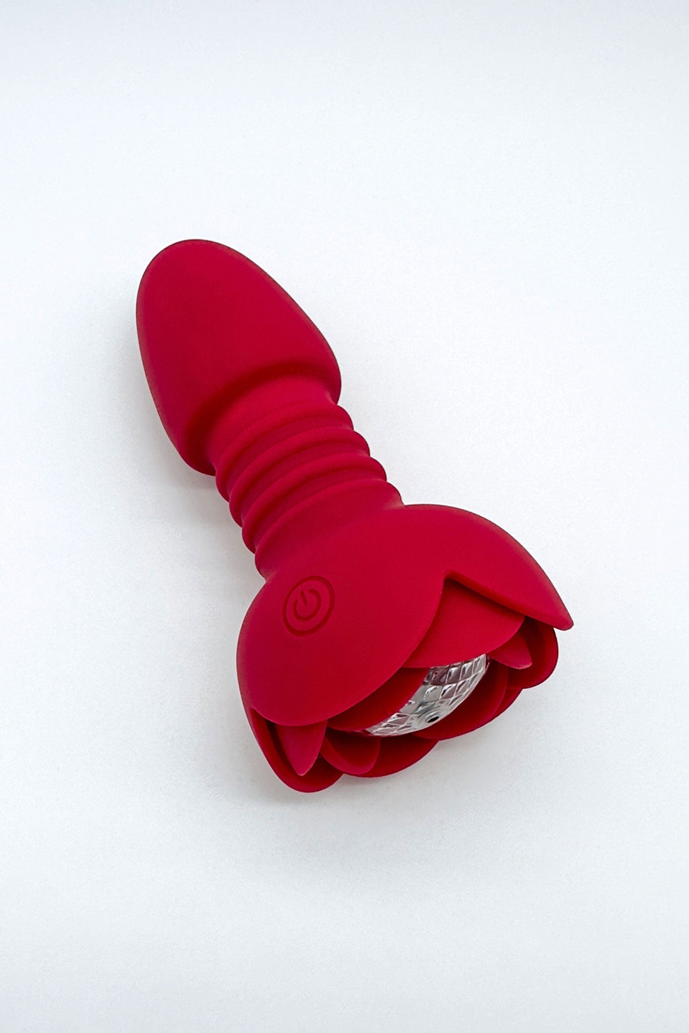 Light-up red rose anal plug controlled via app or remote