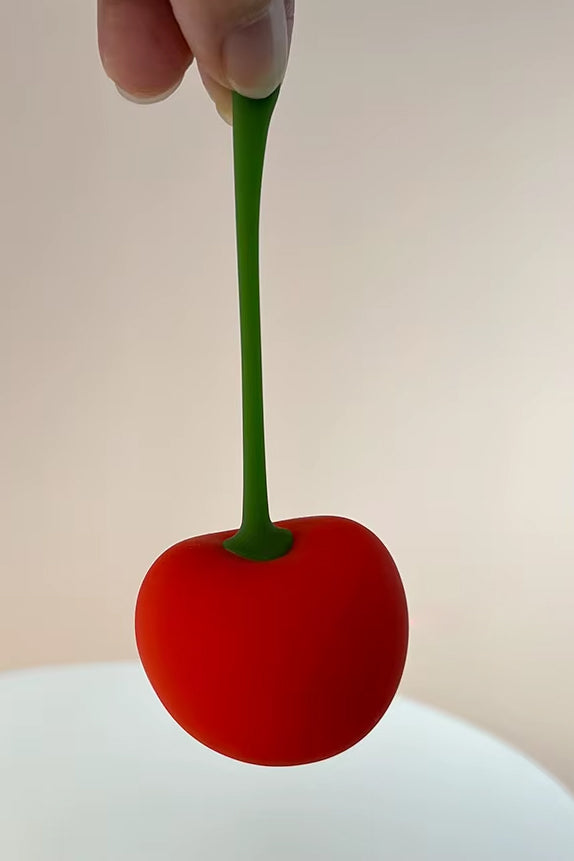 Red cherry vibrator egg made from premium body-safe silicone