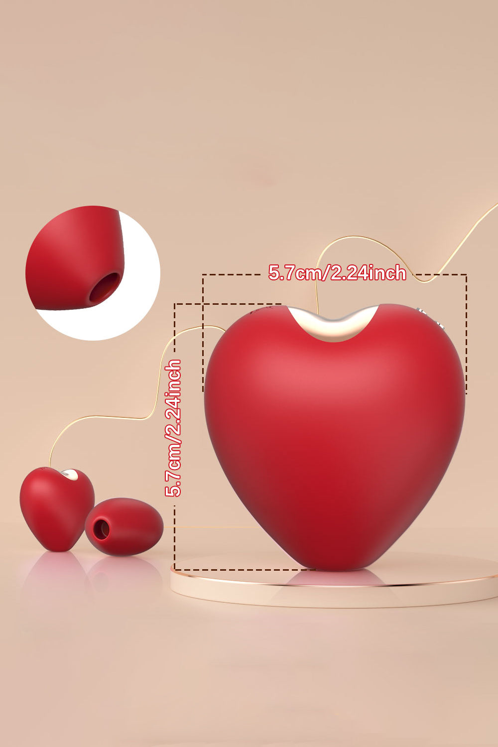 Red compact clitoral suction stimulator