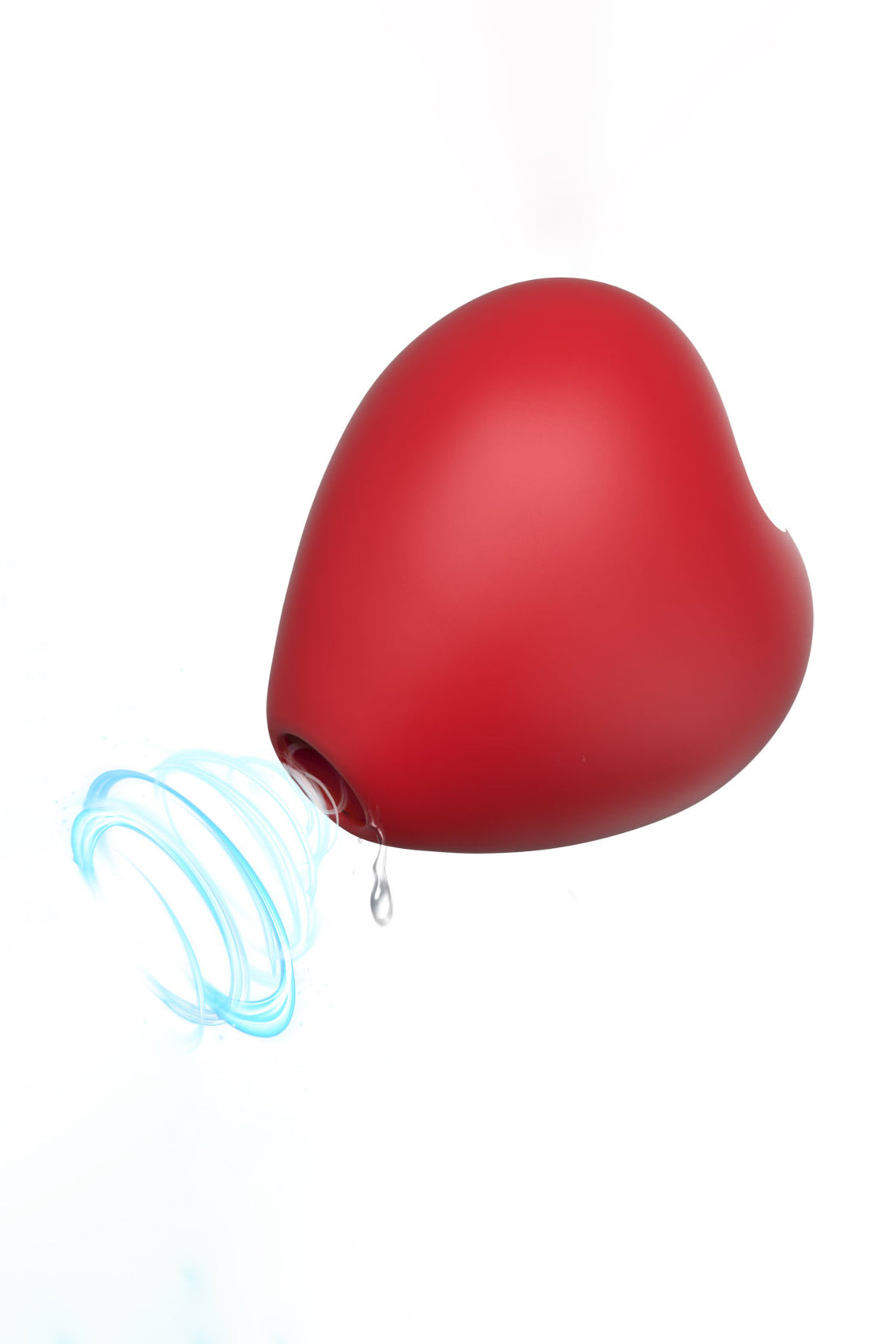 Red heart-shaped waterproof clitoral stimulator