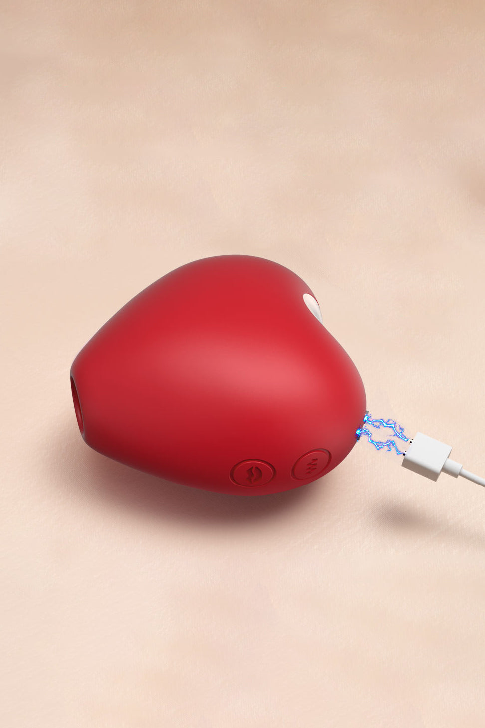 Red magnetic USB rechargeable clitoral suction toy
