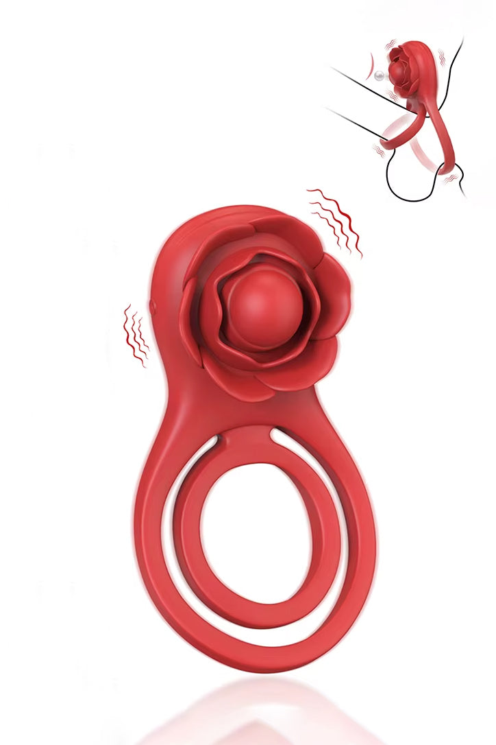 Rose vibrating ring for couples