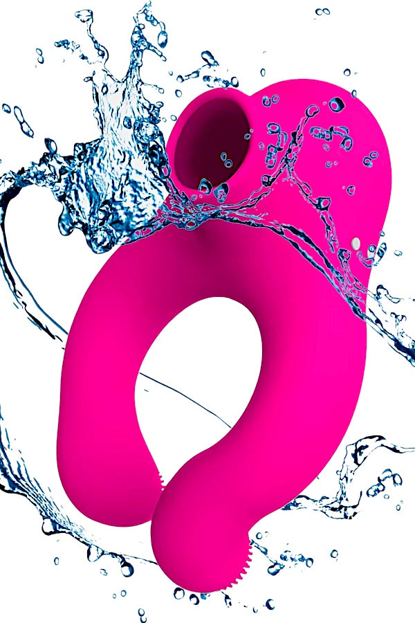 Couples Vibrating Cock Ring with Clitoral Suction