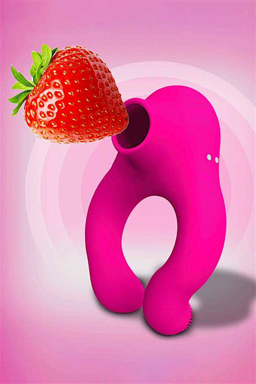 Couples Vibrating Cock Ring with Clitoral Suction
