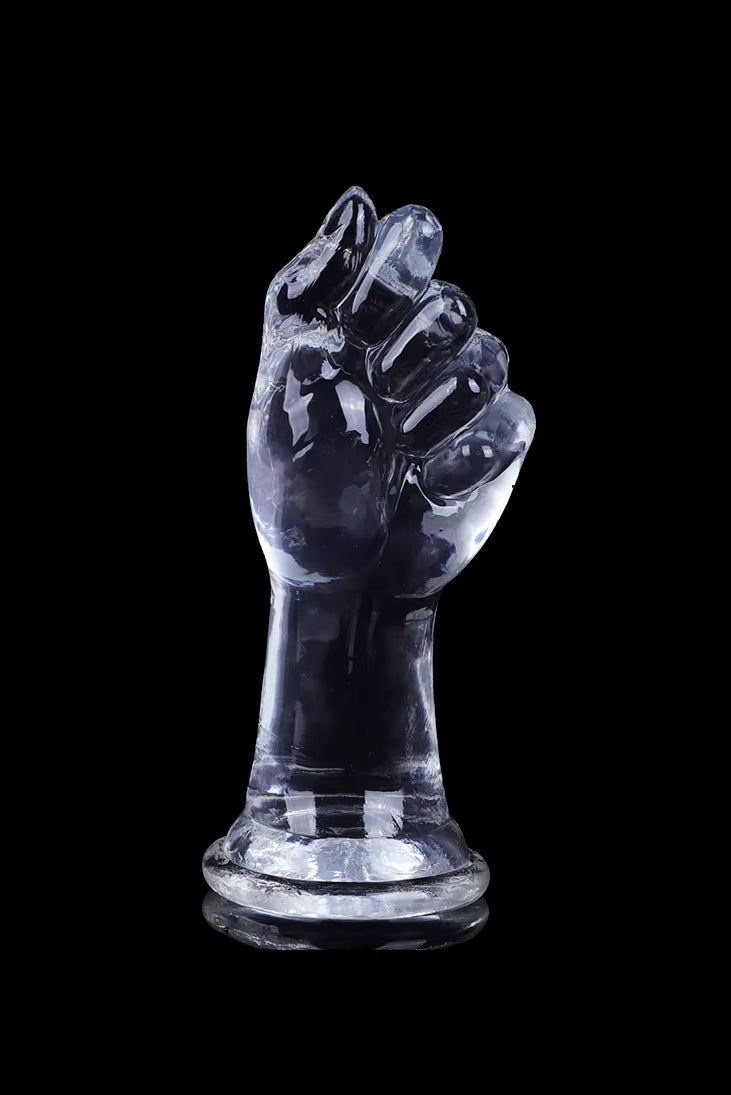 Silicone fist dildo with 10cm suction base