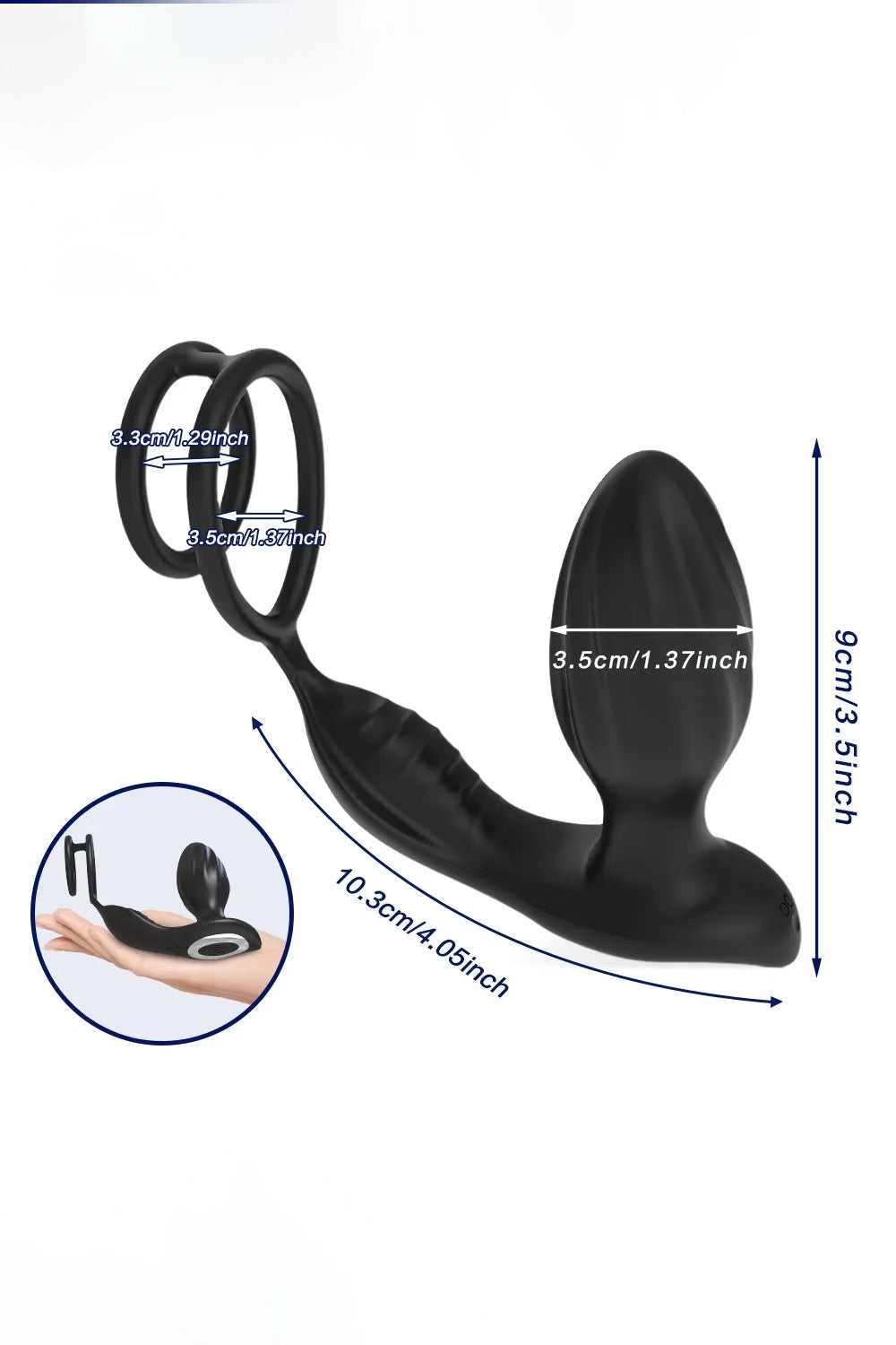 Silicone prostate massager with rotating and vibrating functions