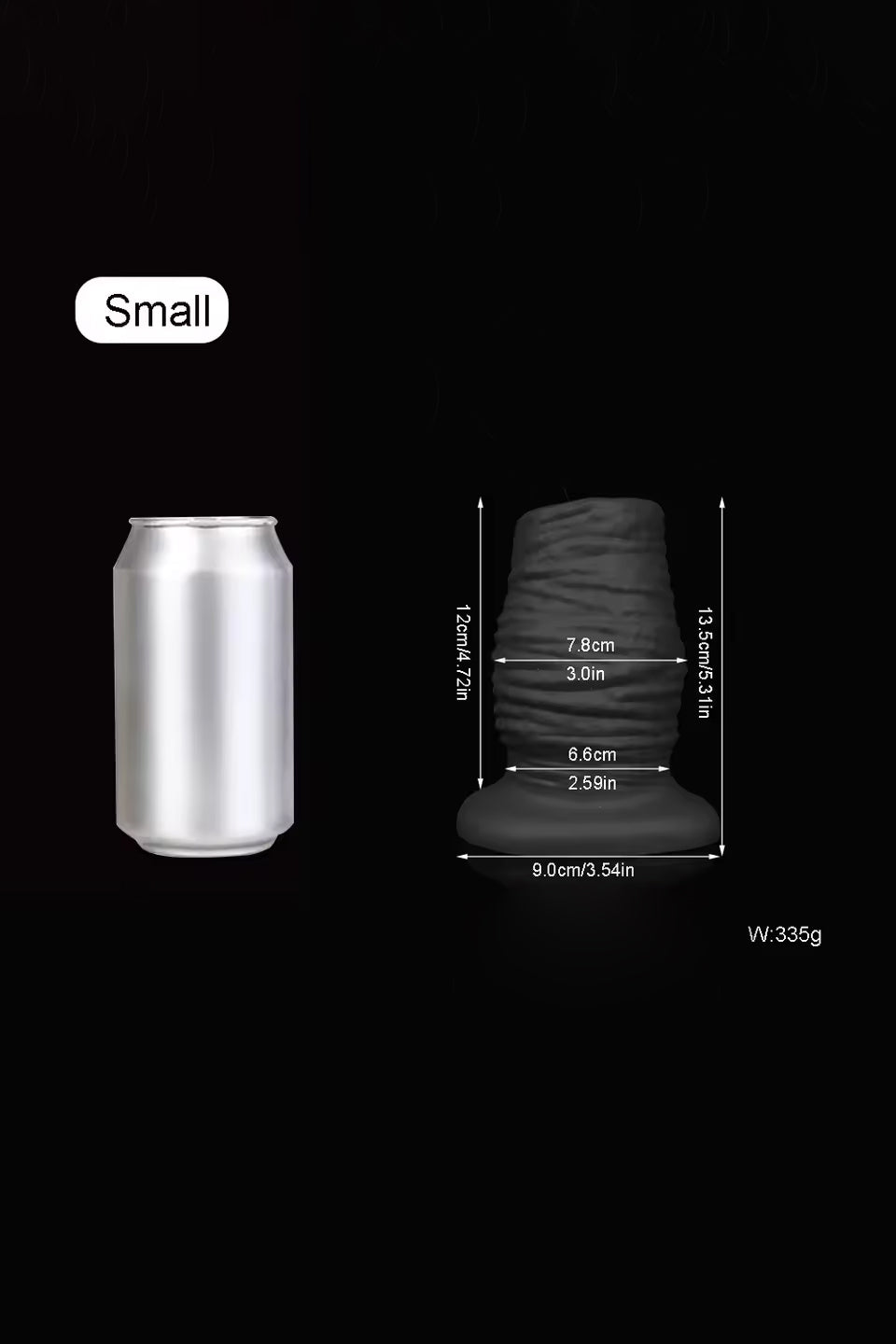 Small anal tunnel plug with flared base
