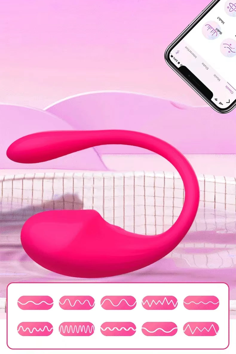 Smartphone controlled vibrator egg with customisable intensity levels