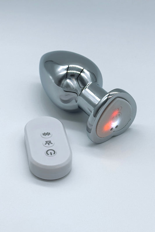 View details of heart stainless steel light up anal plug