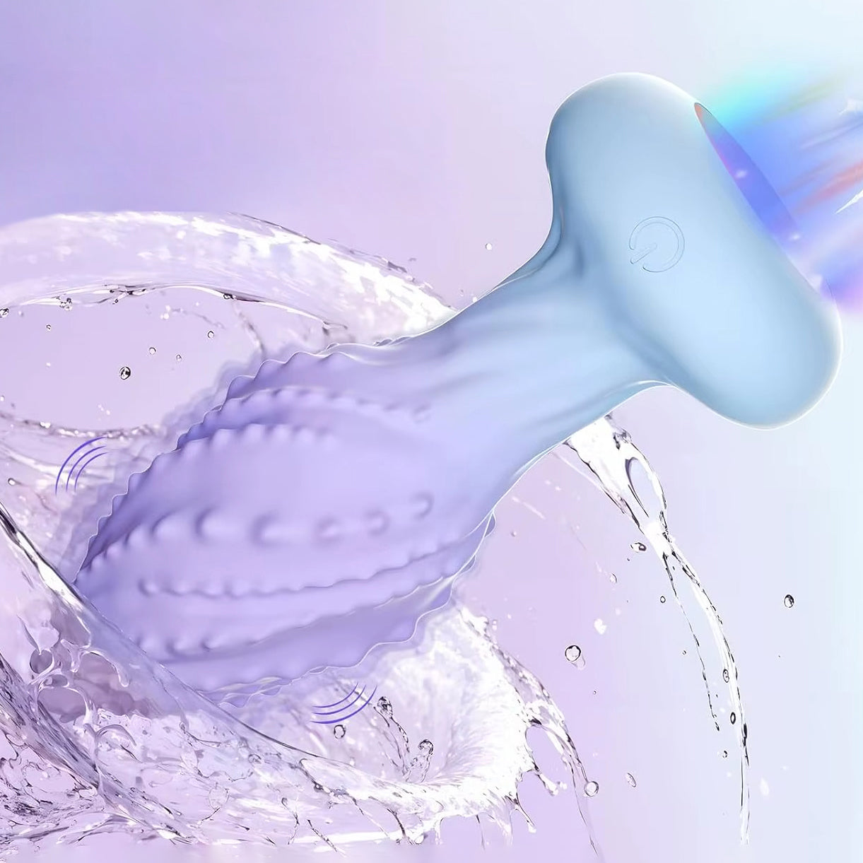 Textured anal plug with vibration and rotation