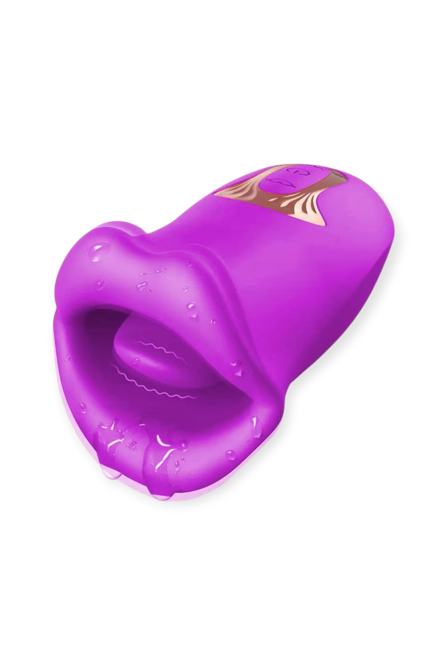 Tongue licking vibrator with realistic moving lips