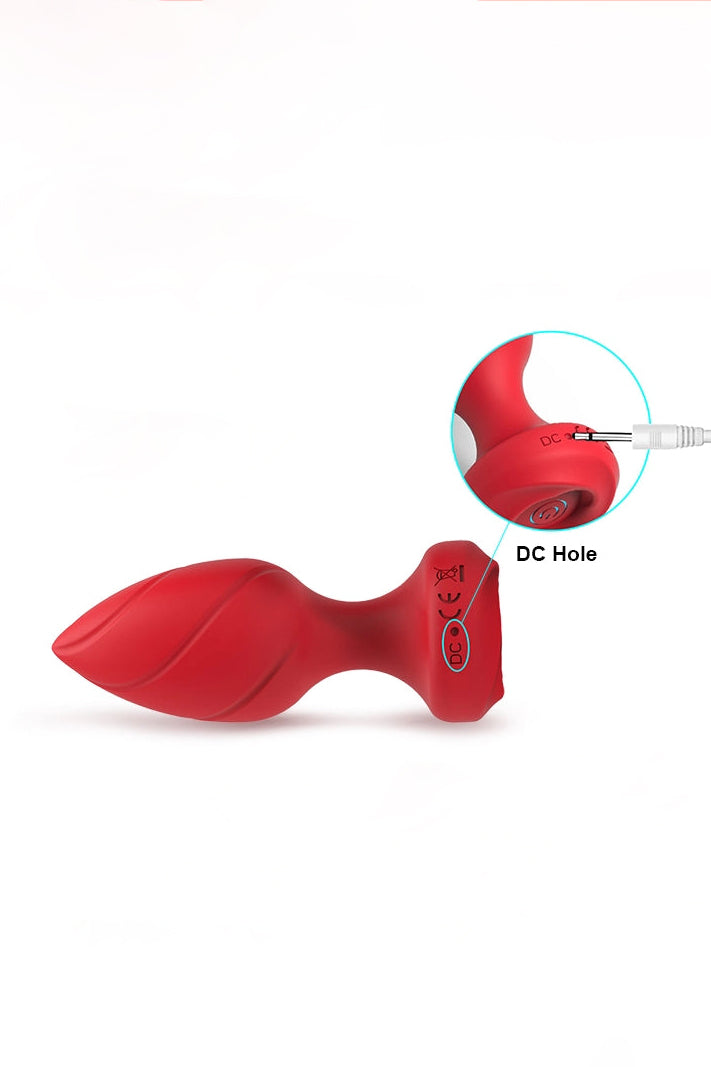 USB rechargeable vibrating anal plug for men and women