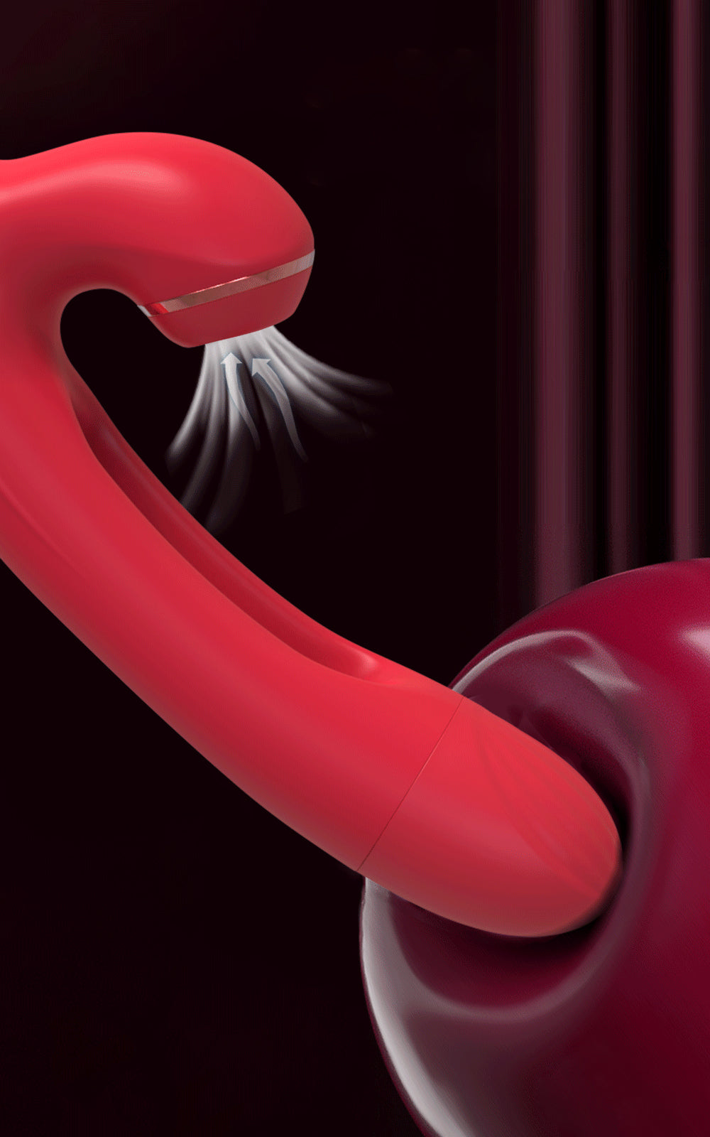 Waterproof G-spot vibrator with suction and vibration