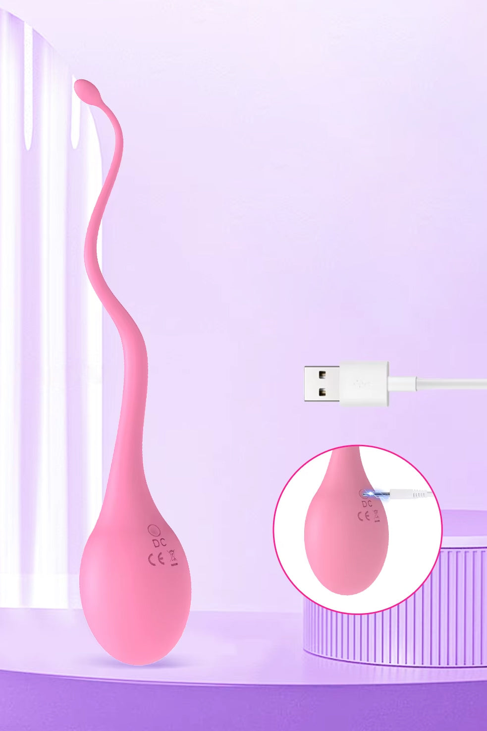Waterproof USB rechargeable vibrating love egg