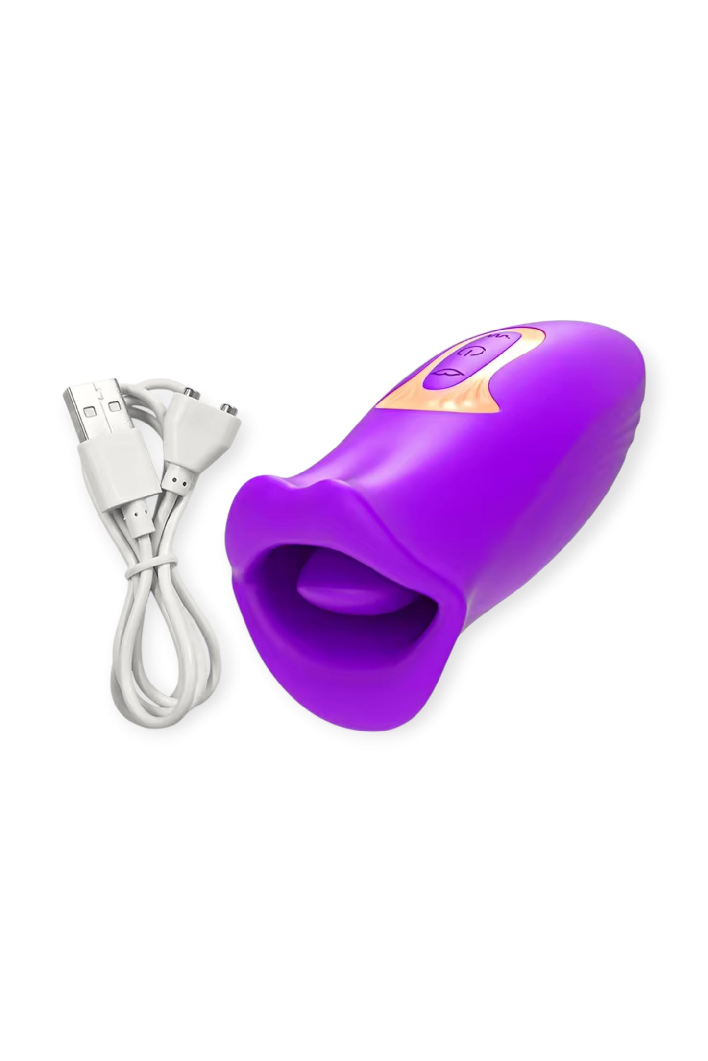 Waterproof oral simulating vibrator with magnetic USB charging