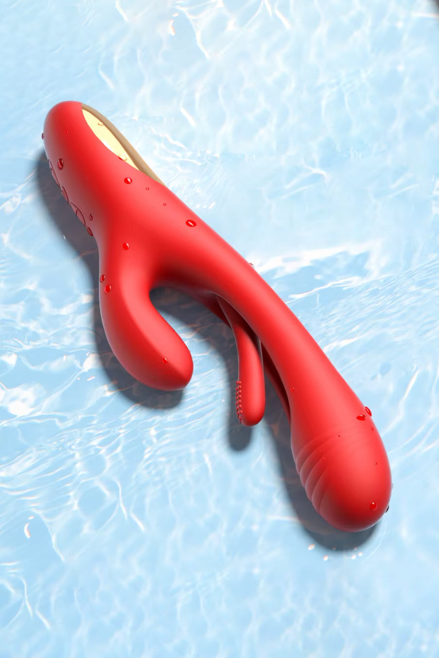 Waterproof rabbit G-spot vibrator tapping flapping design