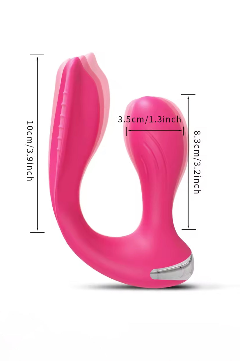 Wearable panty vibrator designed for clitoral and internal stimulation