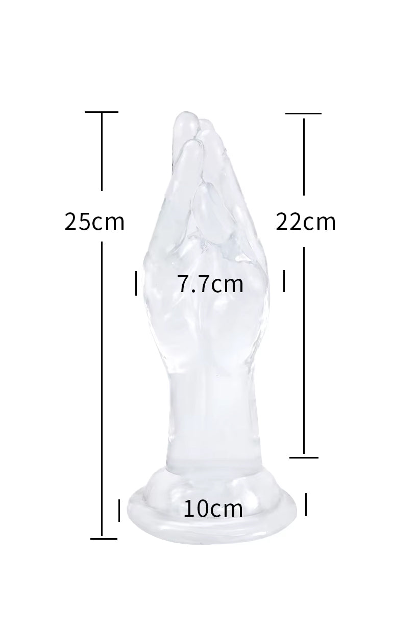 XL silicone fingers fisting dildo with suction base