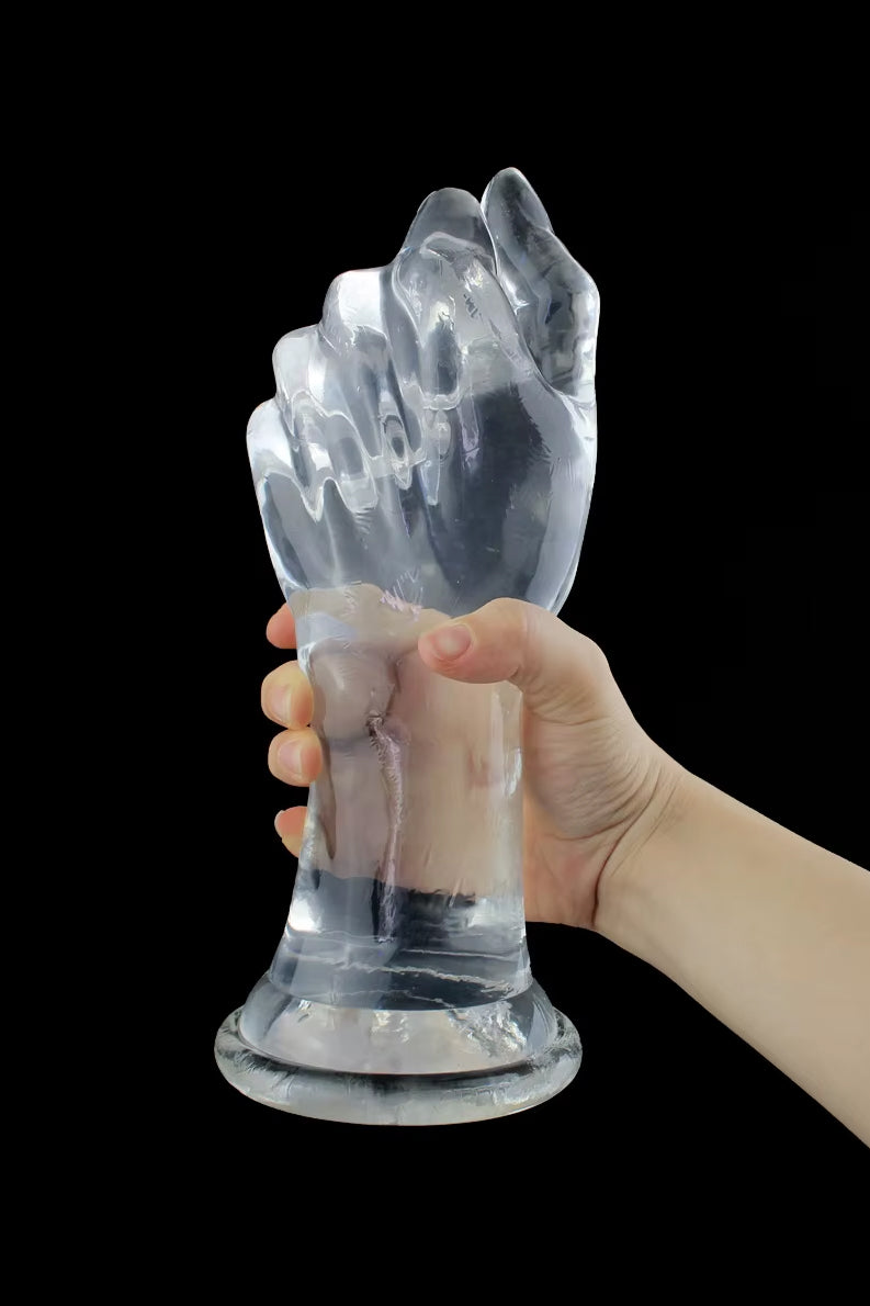 XL silicone fist dildo with suction base