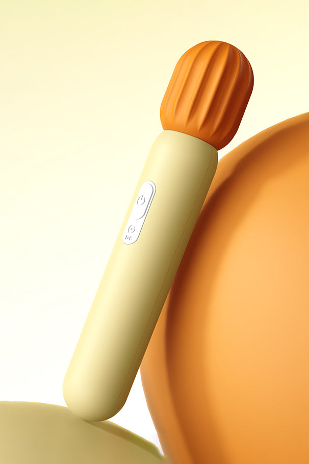 Yellow cactus magic wand massager vibrator