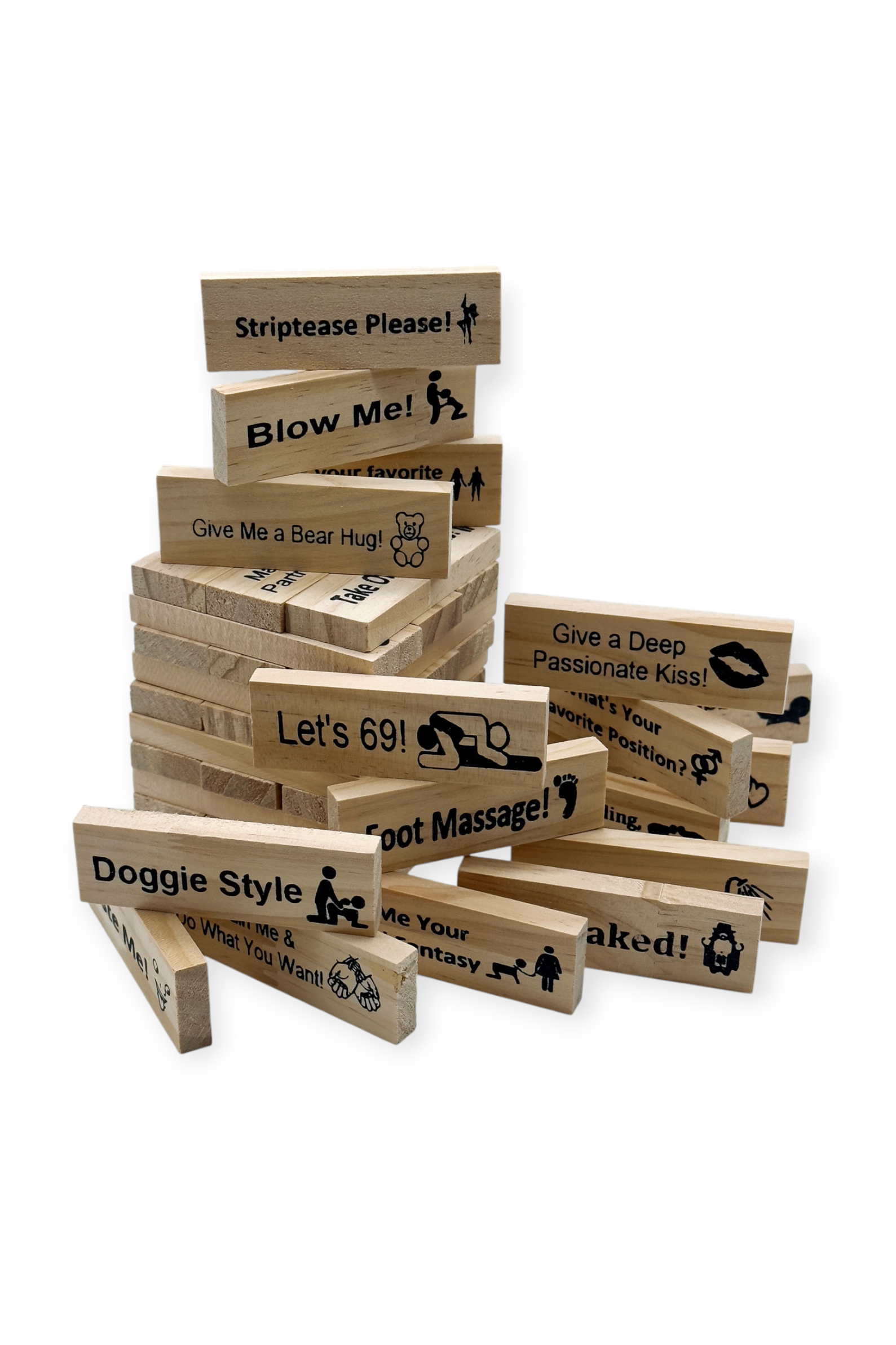 adult jenga game for couples spicy date night block game wooden stacking game