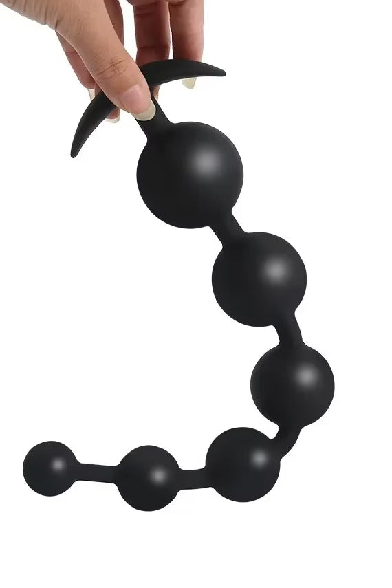 Silicone Anal Beads  Pink Grapes