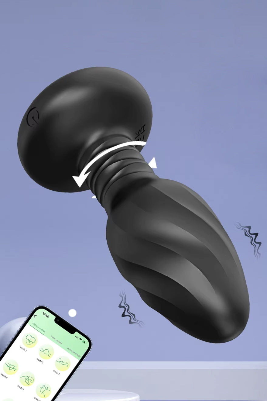 anal plug with rotation function and vibration modes