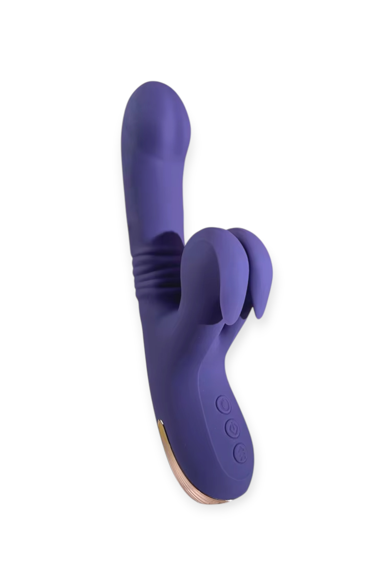 auraluxe 3 in 1 thrusting rabbit vibrator purple