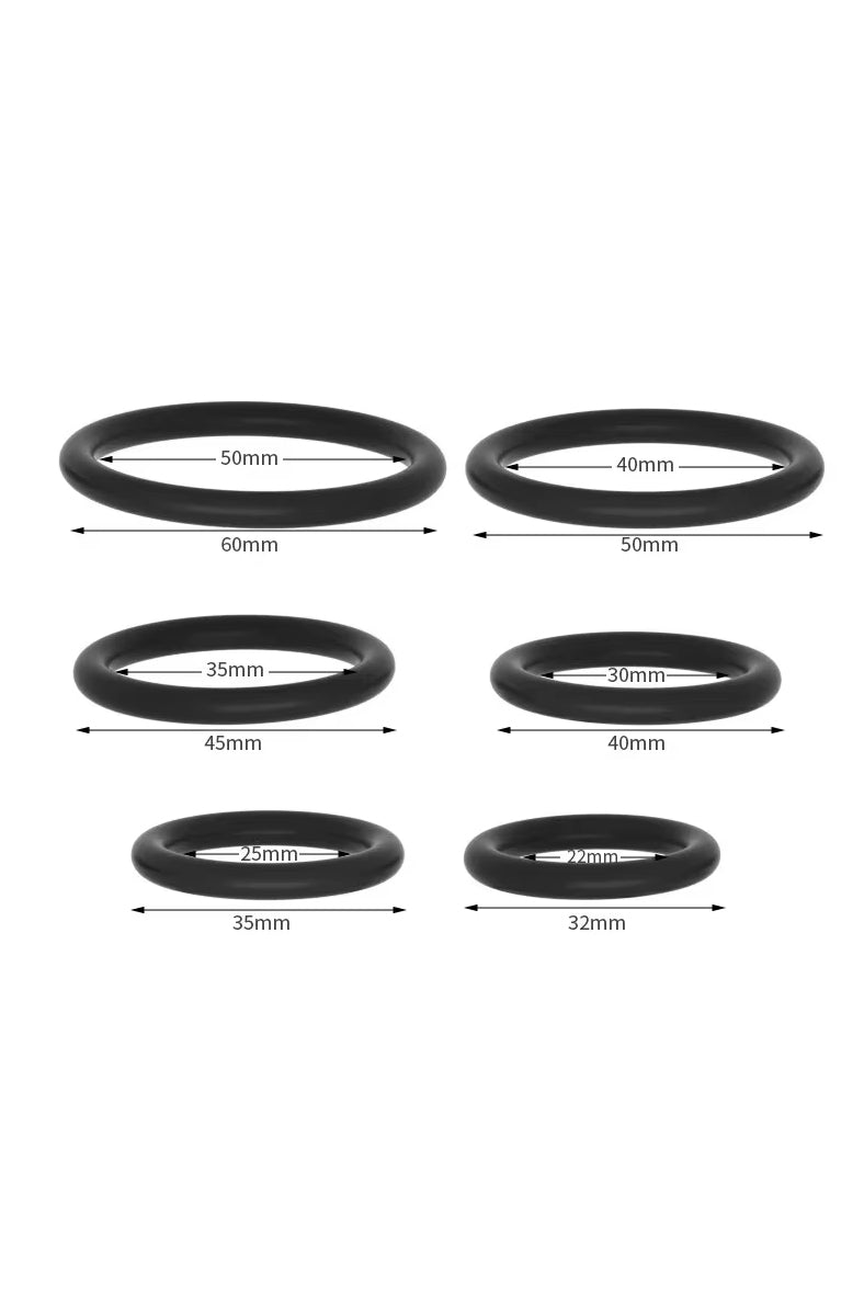 black silicone cock rings set of 3 men performance enhancement rings UK