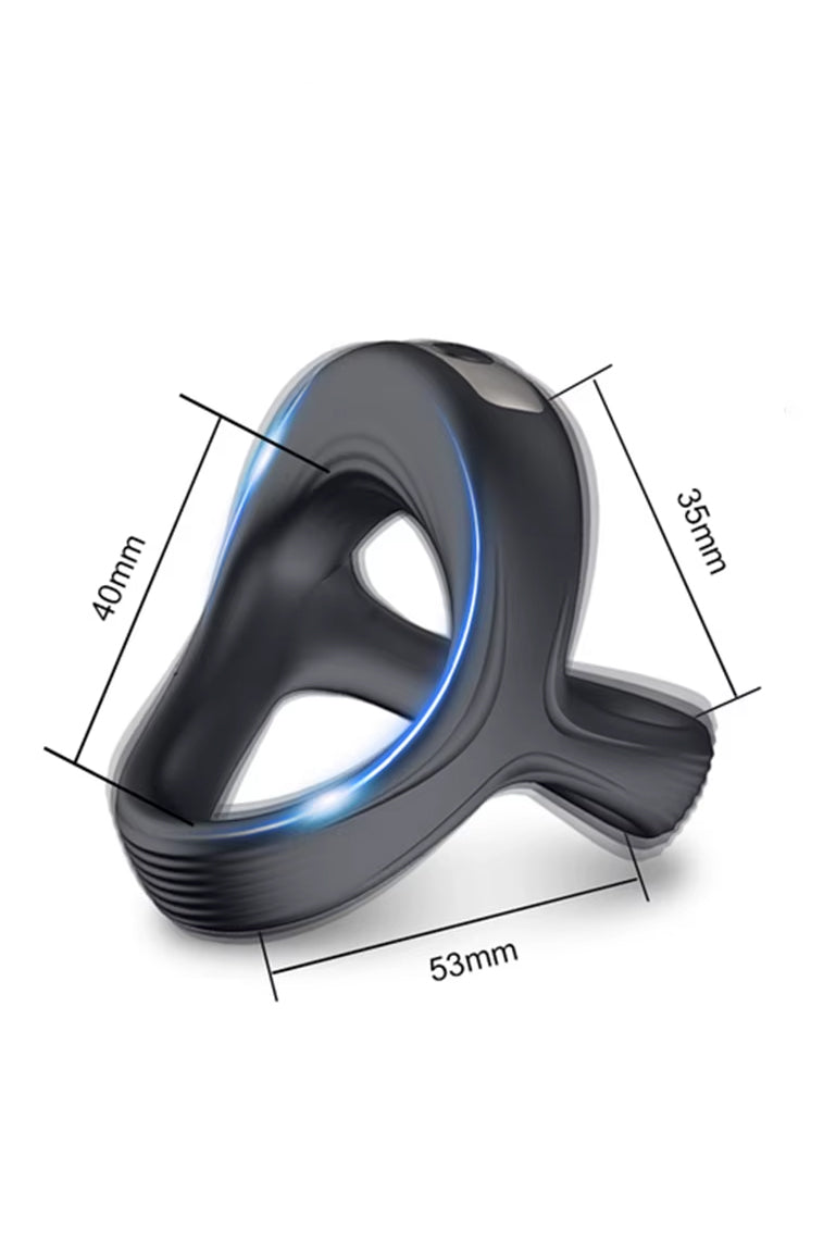 black vibrating cock ring with multiple vibration settings
