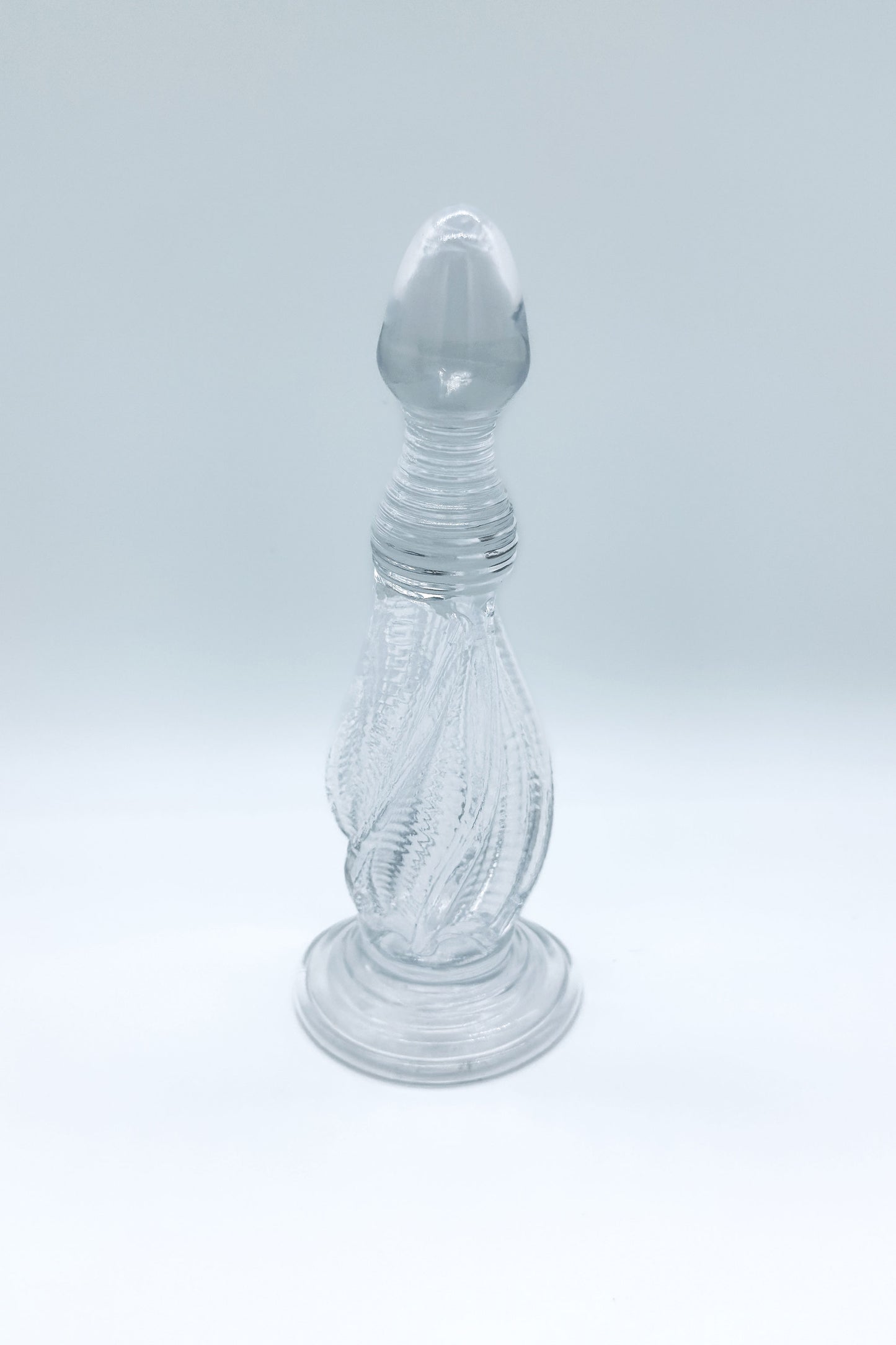 clear silicone anal plug with suction base
