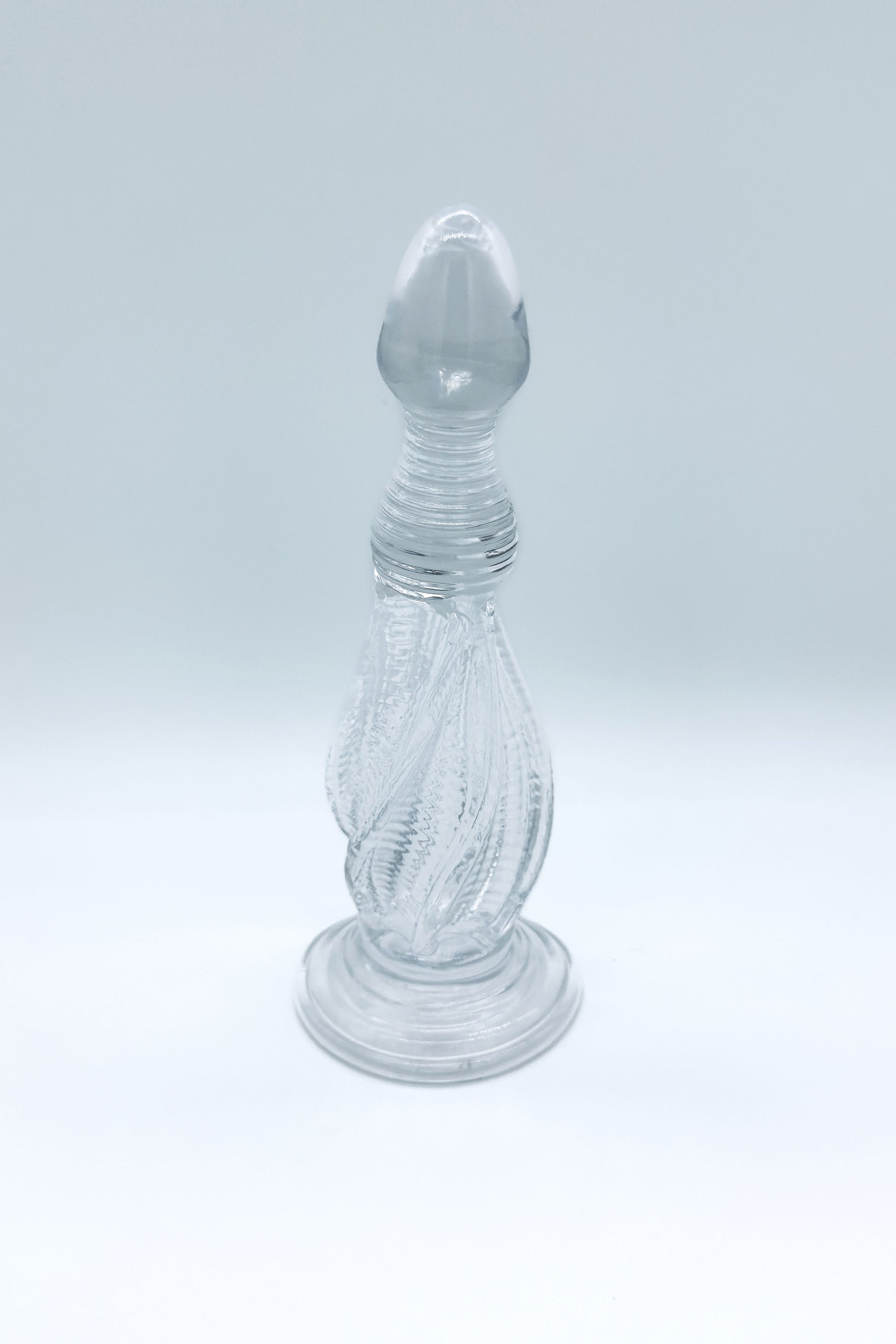clear silicone anal plug with suction base