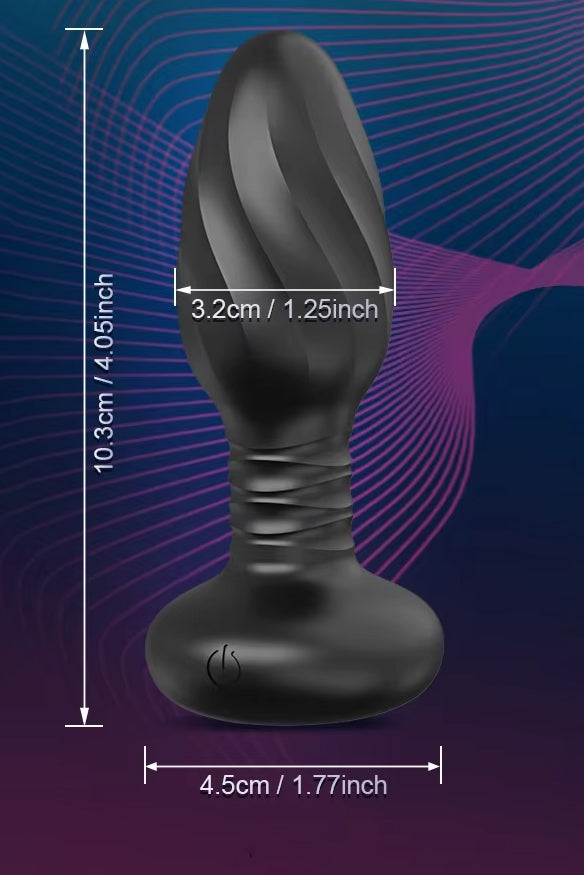 dual stimulation anal plug rotation and vibration