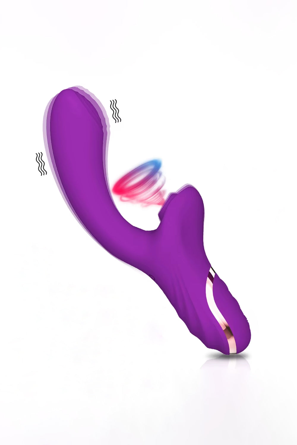 dual stimulation rabbit vibrator G spot and clitoral suction silicone toy