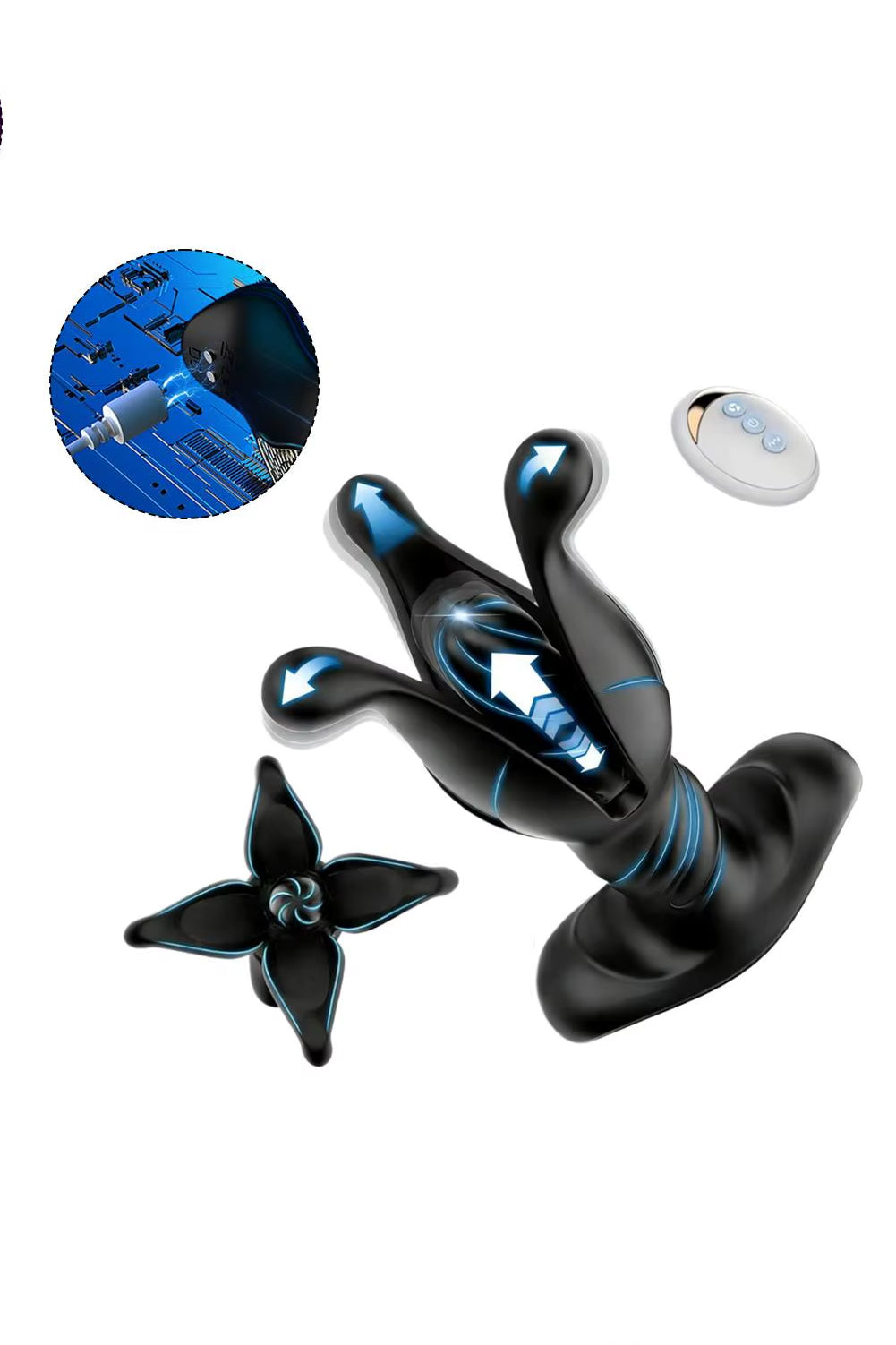 expandable anal stretcher butt plug silicone