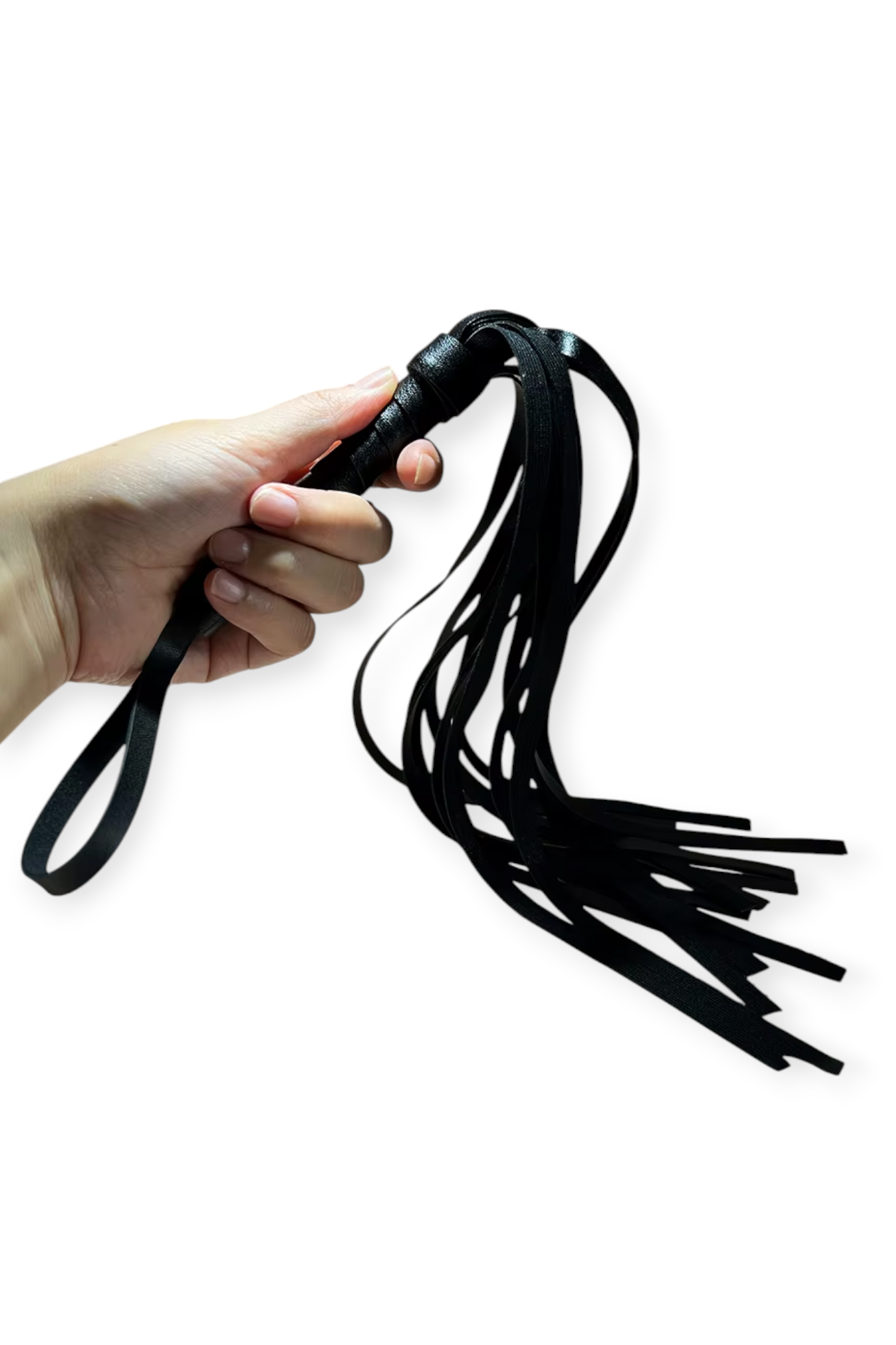 faux leather flogger whip black bondage whip with multiple straps
