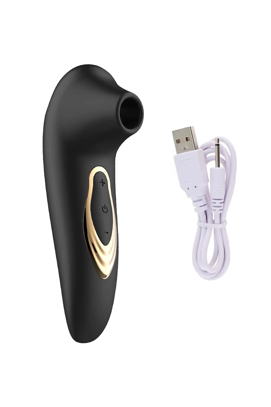 female suction vibrator ergonomic clitoral pleasure device USB rechargeable