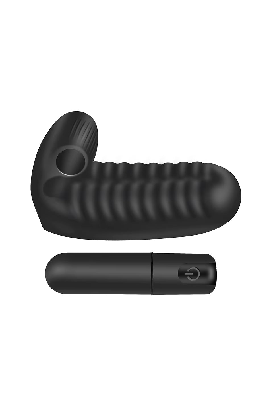 finger sleeve toy with removable vibrating bullet