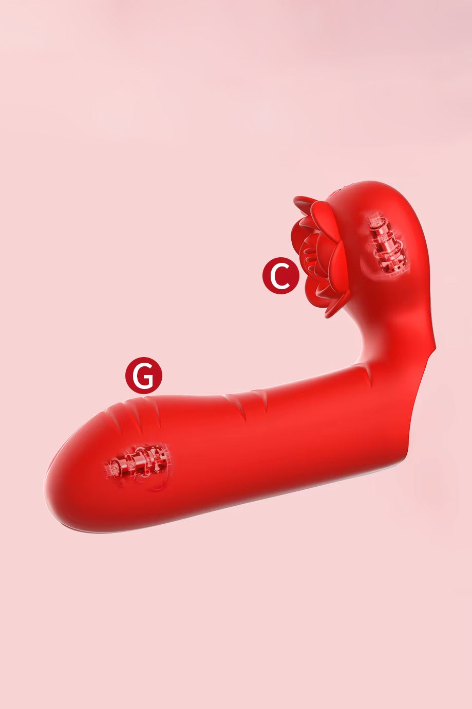 finger vibrator clitoral couples toy wearable silicone rose