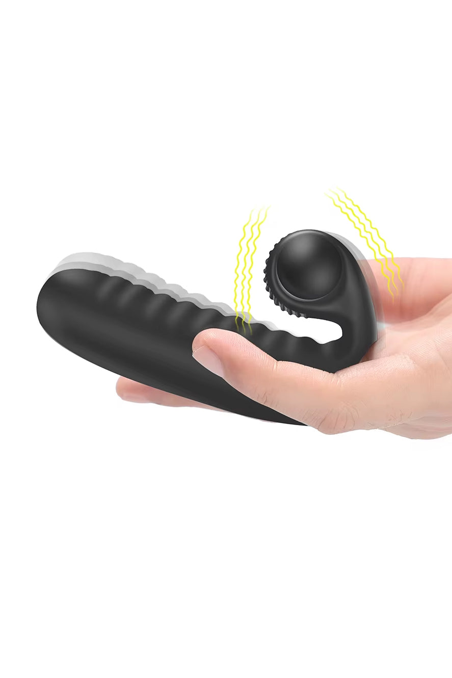 finger vibrator with bullet vibrator 10 modes black
