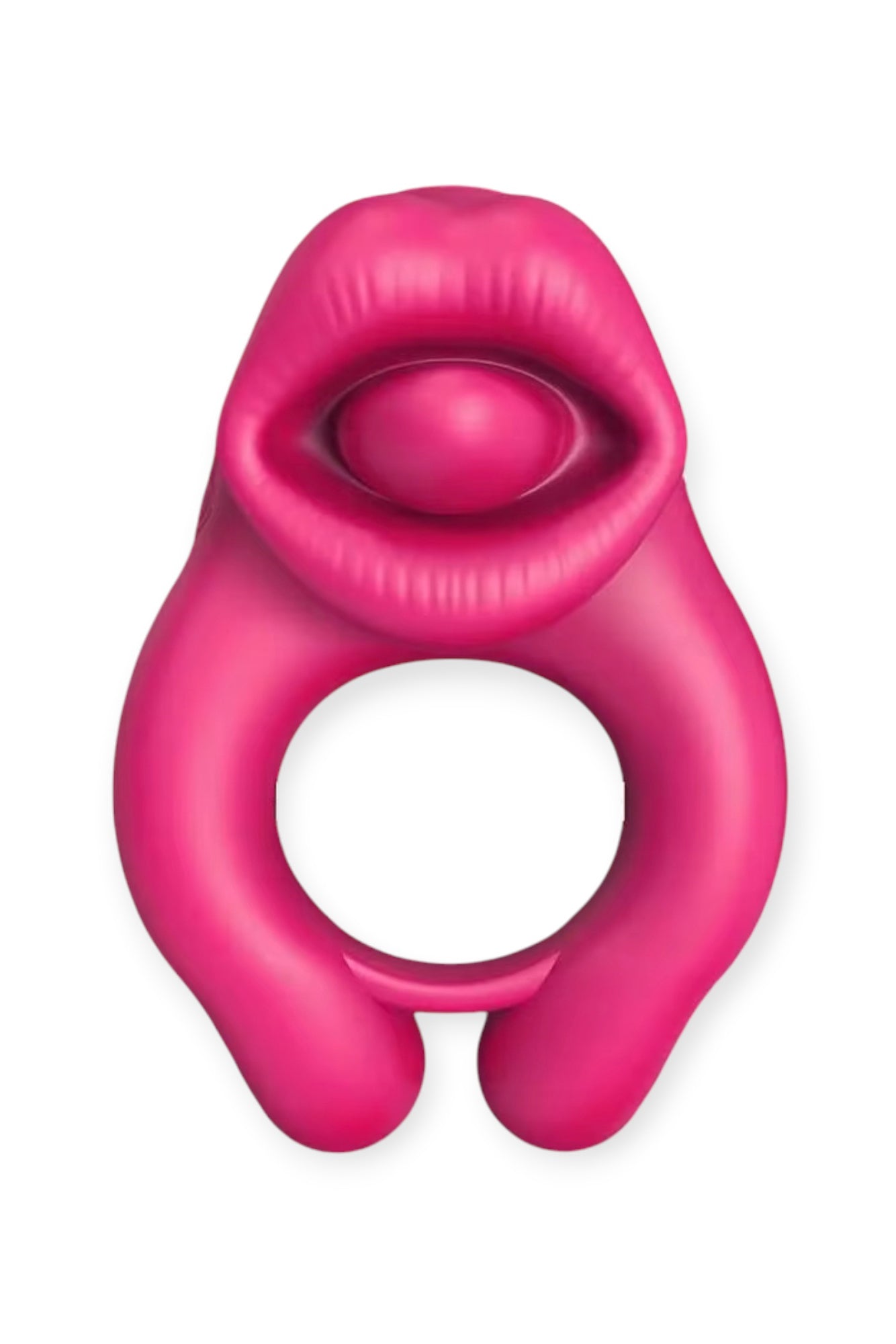 flexible pink cock ring with dual motor vibration and clitoral stimulation design couples toy