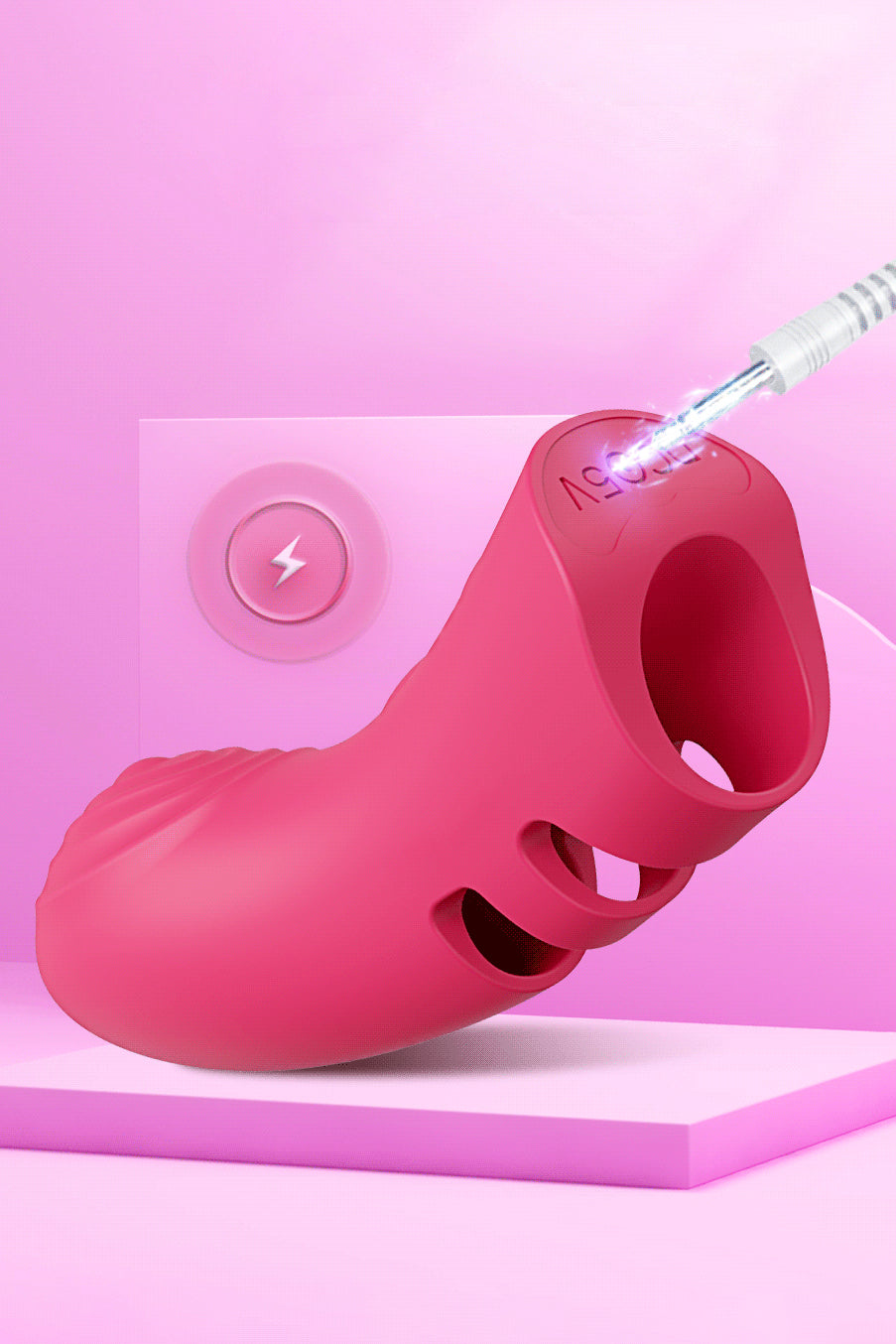 heated mini clitoral stimulator wearable finger vibe silicone